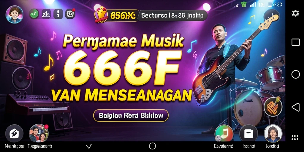 Tangkapan layar 666F yang menampilkan interaksi gameplay musik.