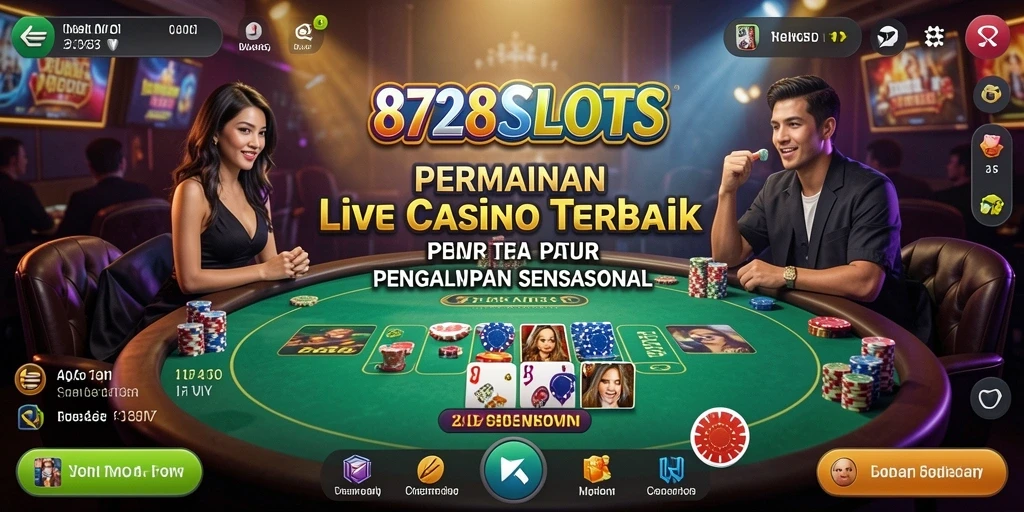Gameplay Live Casino yang mendebarkan di 8728SLOTS.