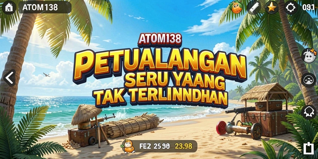Tampilan gameplay menakjubkan dan penuh aksi dalam ATOM138.