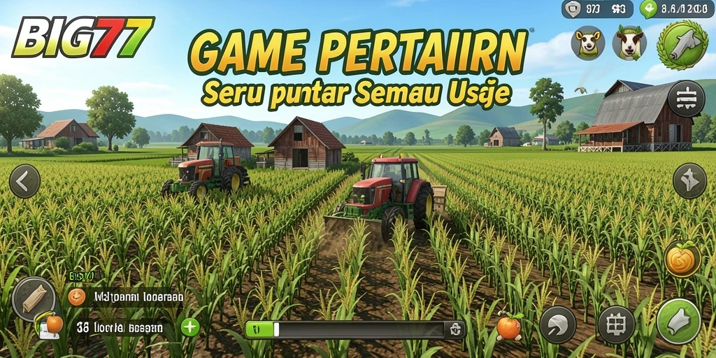 Gameplay menarik dari BIG77 dengan pertanian virtual yang menawan.