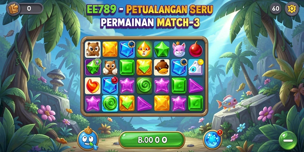 Screenshot gameplay EE789 yang penuh warna dan menarik.