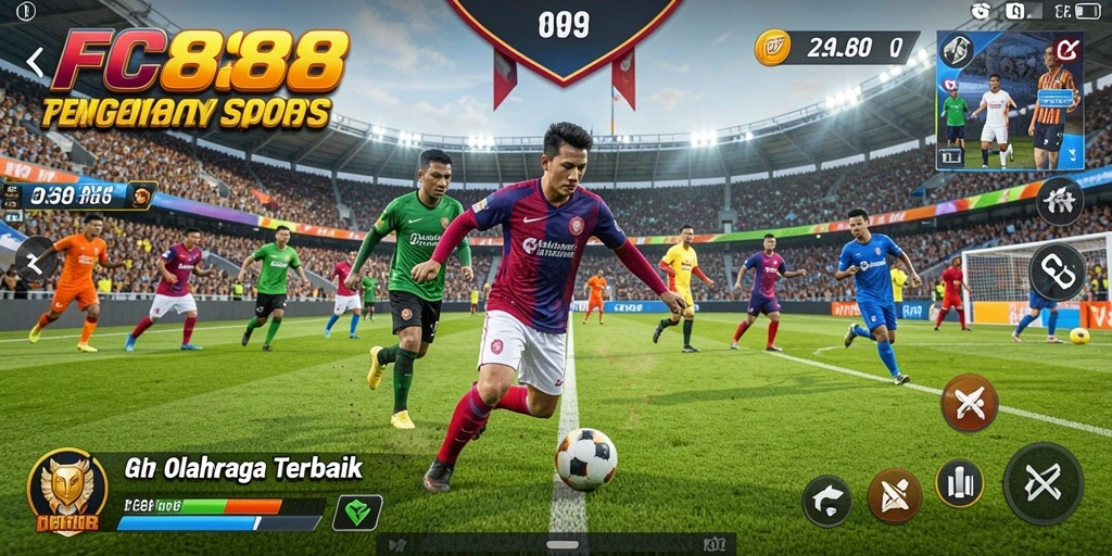 Tampilan gameplay FC888 yang menarik dan kompetitif di arena olahraga.