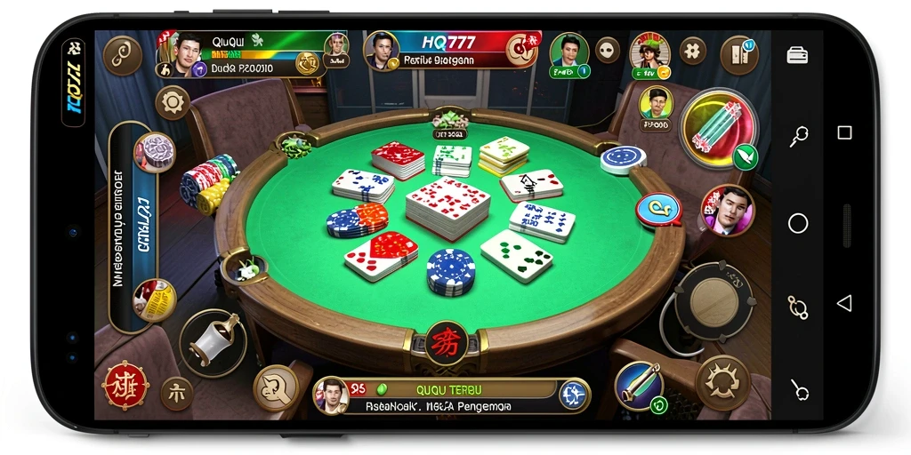 Tampilan gameplay QiuQiu yang seru dan menarik di HQ777.