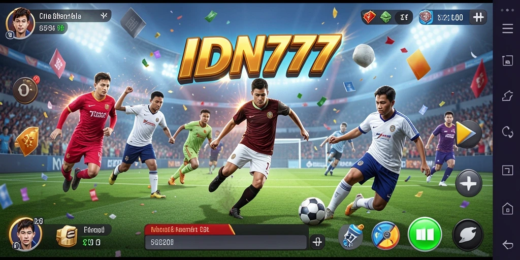 Tangkapan layar gameplay IDN777 yang penuh aksi olahraga.