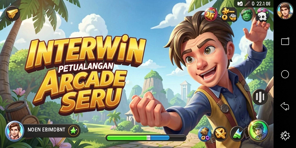 Tampilan indah dari gameplay seru INTERWIN yang penuh aksi.