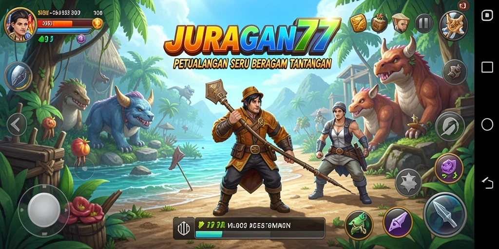 Gameplay JURAGAN77 dengan petualangan seru dan tantangan menarik.