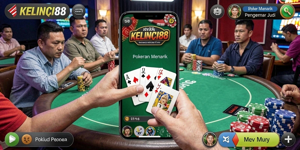 Tampilan gameplay menarik dari KELINCI88 dalam permainan poker.