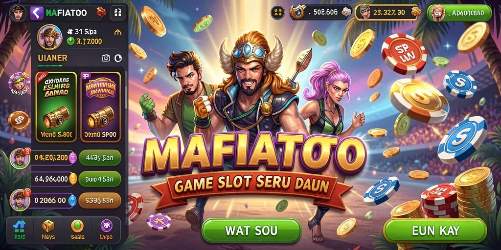Screenshot gameplay MAFIATOTO menunjukkan slot yang menarik dan fitur bonus.