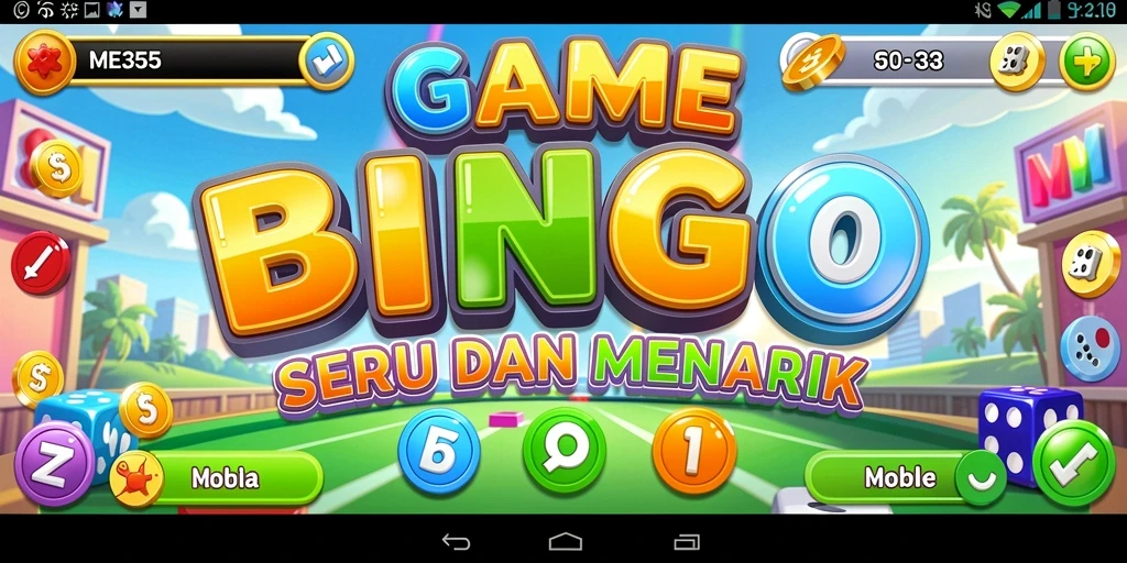 Tampilan gameplay seru dari ME355 dengan elemen Bingo yang unik.
