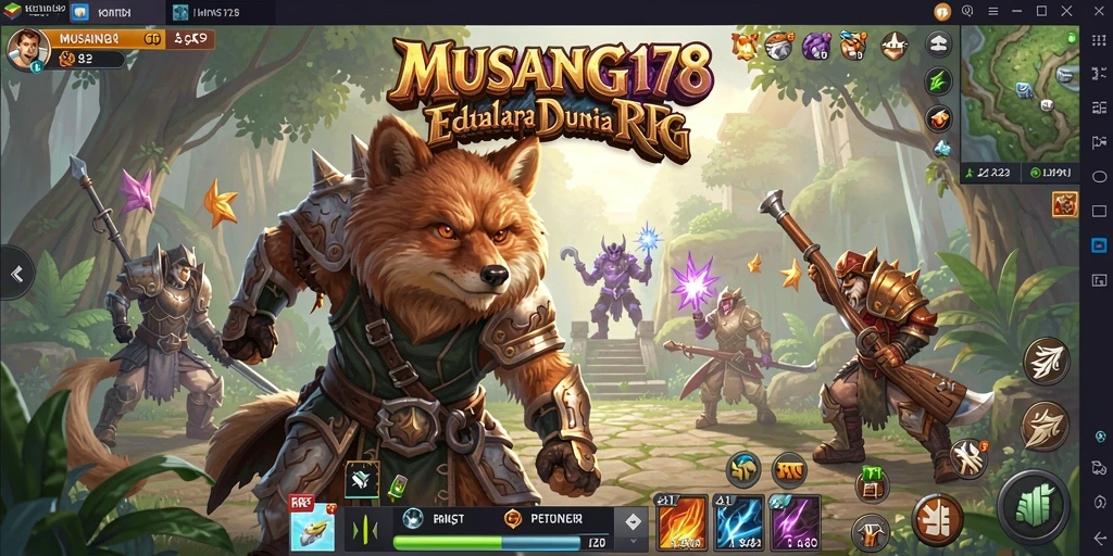 Menunjukkan aksi dramatis dalam permainan RPG MUSANG178.