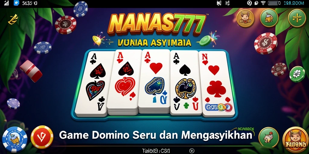 Screenshot gameplay NANAS777 menampilkan aksi seru permainan Domino.