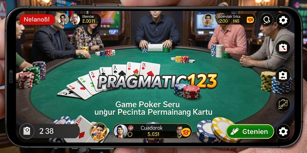 Tangkapan layar permainan Poker di PRAGMATIC123 dengan antarmuka menarik.