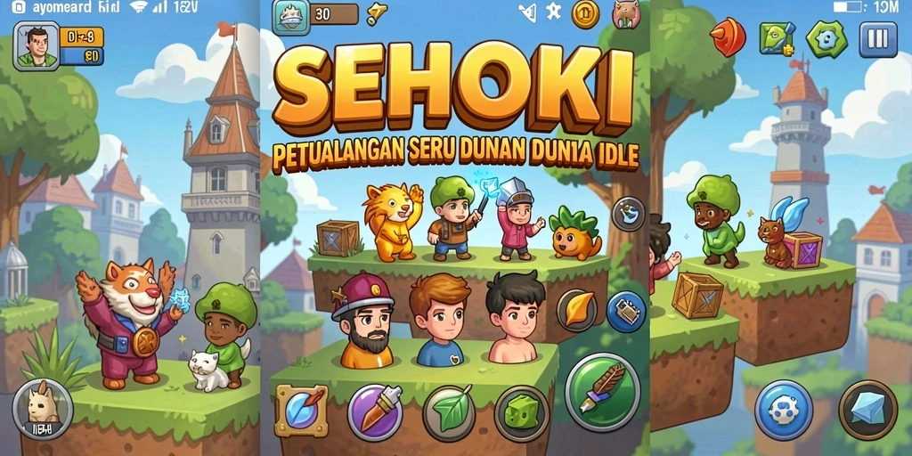 Tampilan gameplay SEHOKI yang penuh warna dan menarik.