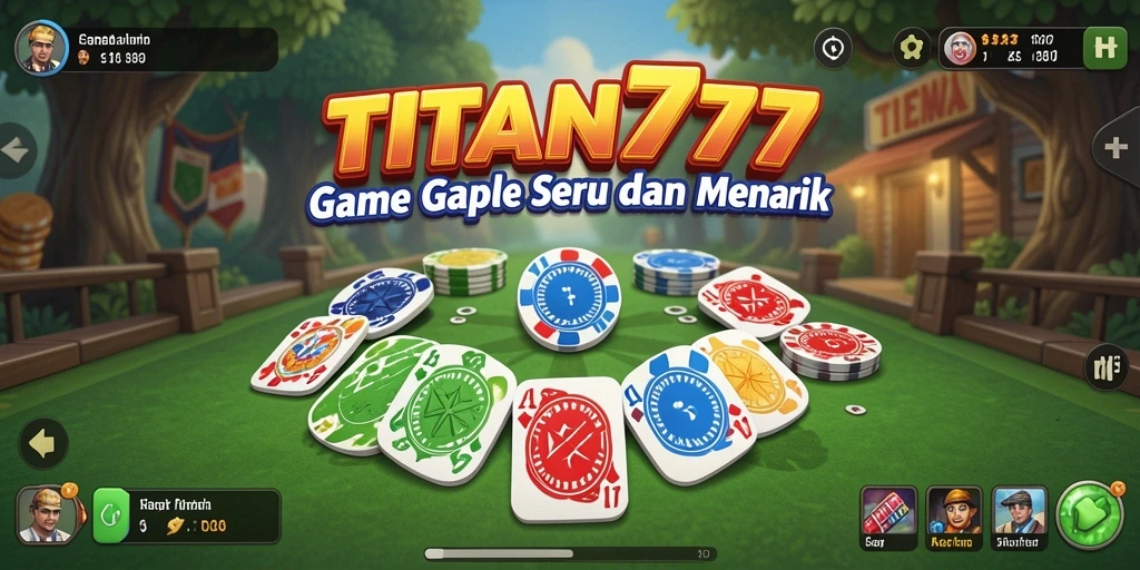 Tampilan gameplay seru di TITAN777 saat bermain Gaple.