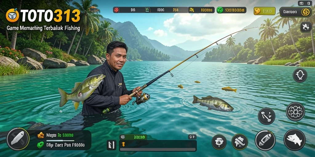 Menampilkan aksi menangkap ikan dalam gameplay TOTO313 yang menarik.